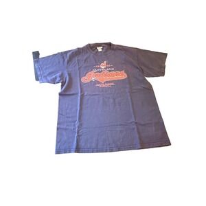 Cleveland Indians Blue Lee Sport Short Sleeve T Shirt Size X Large